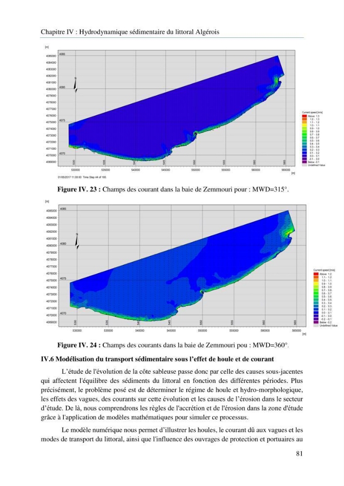 Modelisation de la cinématique du trait de côte,dynamique sédimentaire et évaluation des zones à risque de la côte algéroise