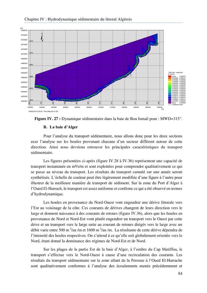 Modelisation de la cinématique du trait de côte,dynamique sédimentaire et évaluation des zones à risque de la côte algéroise