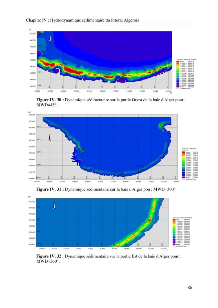 Modelisation de la cinématique du trait de côte,dynamique sédimentaire et évaluation des zones à risque de la côte algéroise