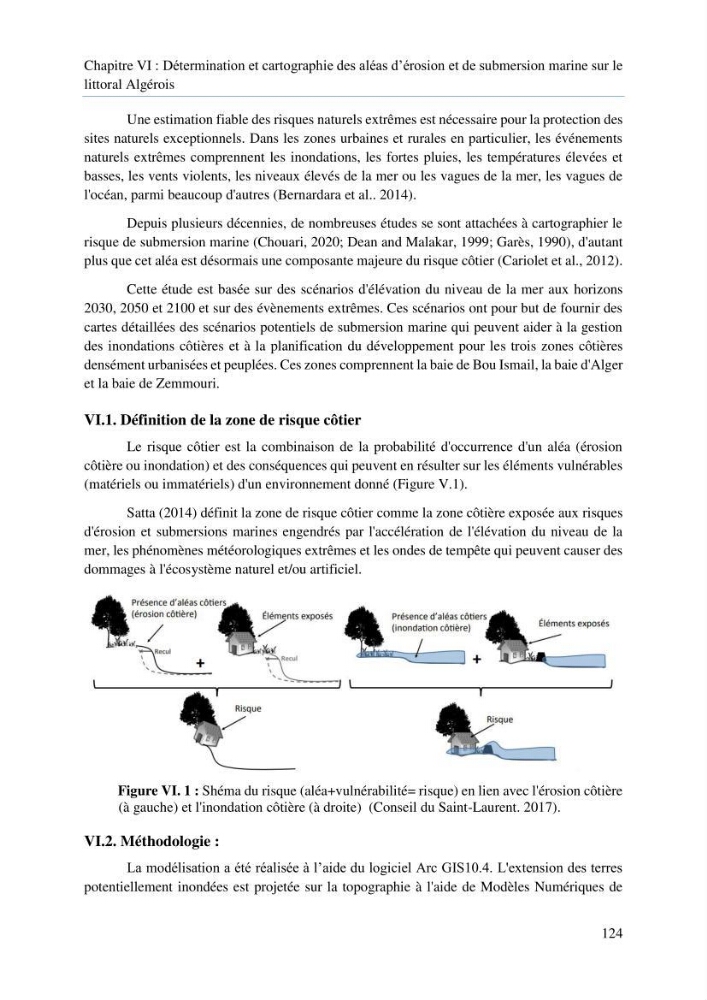 Modelisation de la cinématique du trait de côte,dynamique sédimentaire et évaluation des zones à risque de la côte algéroise