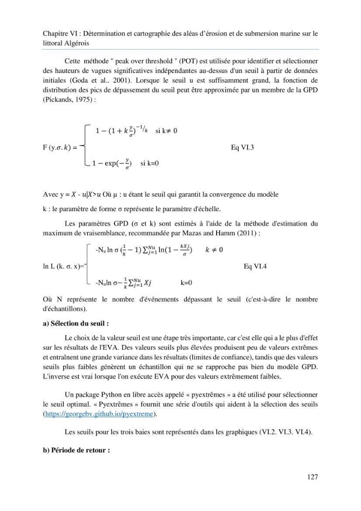 Modelisation de la cinématique du trait de côte,dynamique sédimentaire et évaluation des zones à risque de la côte algéroise