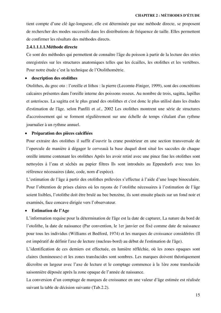 Contribution à l’étude de la croissance et de l’exploitation de l’espèce « Mullus barbatus» dans la baie de Jijel.