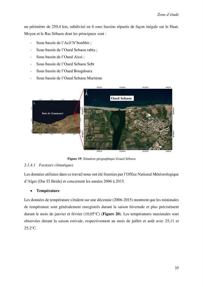 Variabilité morphologique des embouchures des grands oueds de la côte algérienne