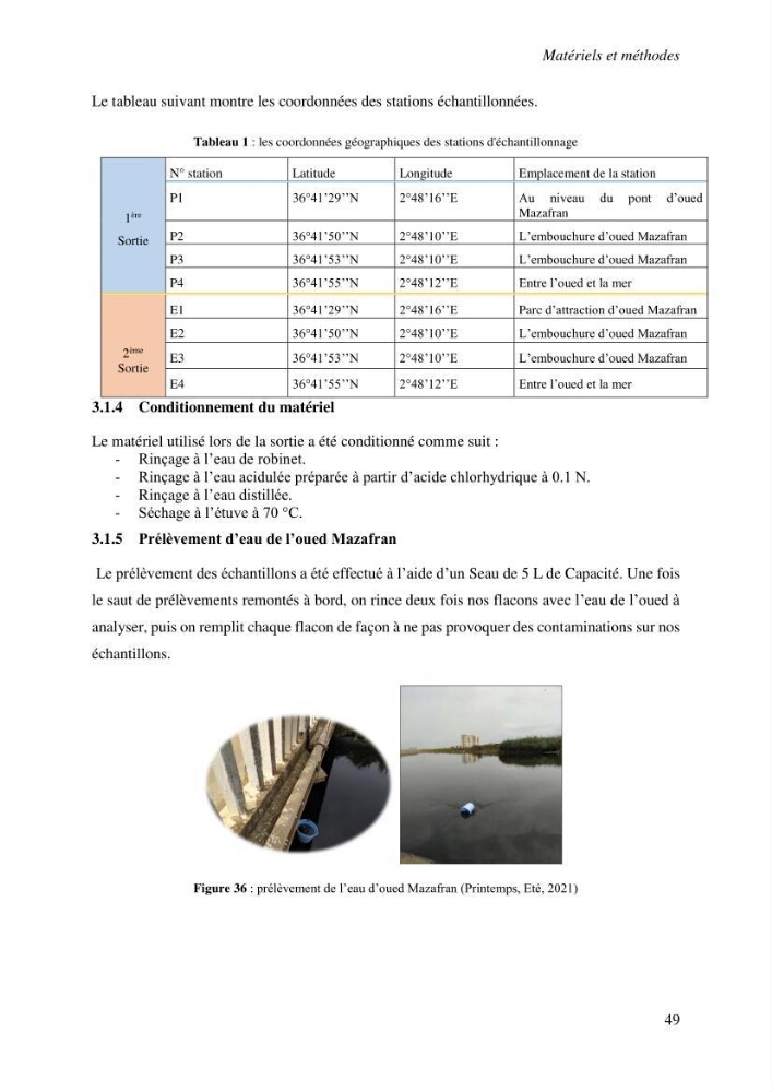 Variabilité morphologique des embouchures des grands oueds de la côte algérienne