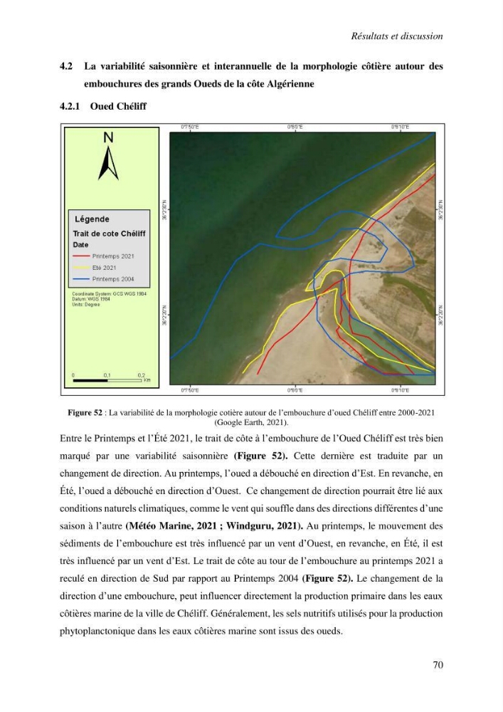 Variabilité morphologique des embouchures des grands oueds de la côte algérienne