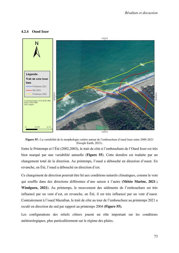 Variabilité morphologique des embouchures des grands oueds de la côte algérienne