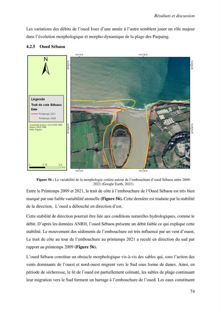 Variabilité morphologique des embouchures des grands oueds de la côte algérienne