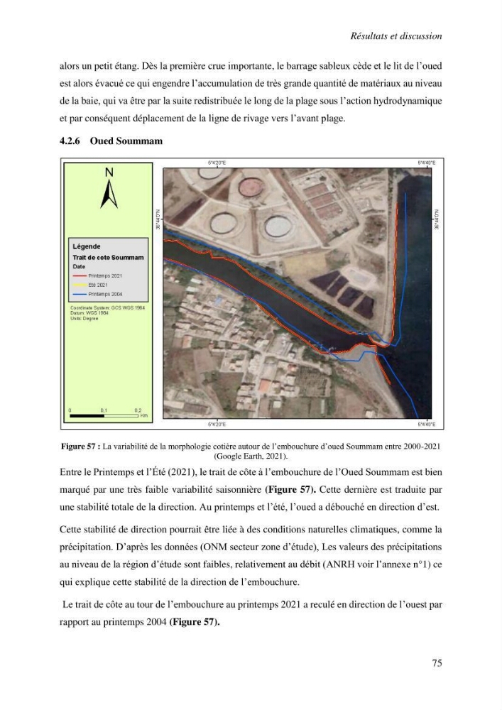 Variabilité morphologique des embouchures des grands oueds de la côte algérienne