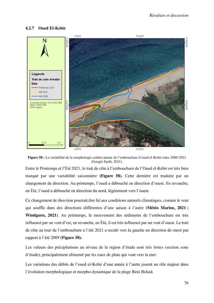 Variabilité morphologique des embouchures des grands oueds de la côte algérienne