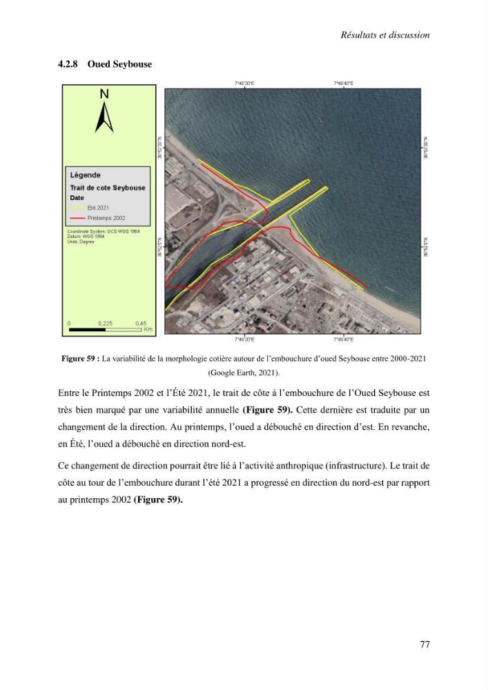 Variabilité morphologique des embouchures des grands oueds de la côte algérienne