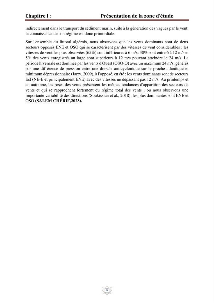 Evaluation de la vulnérabilité du littorale de la wilaya de Chlef face aux géo risque côtier