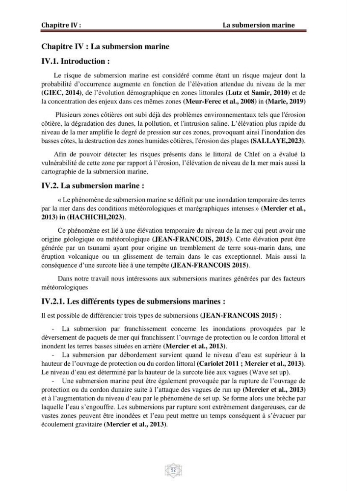Evaluation de la vulnérabilité du littorale de la wilaya de Chlef face aux géo risque côtier