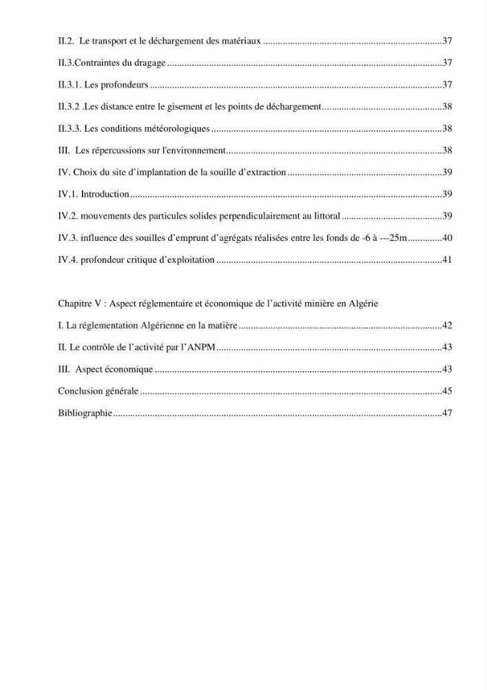 Etude de prospection d\'exploration et d\'exploitation des gisements de sable en mer