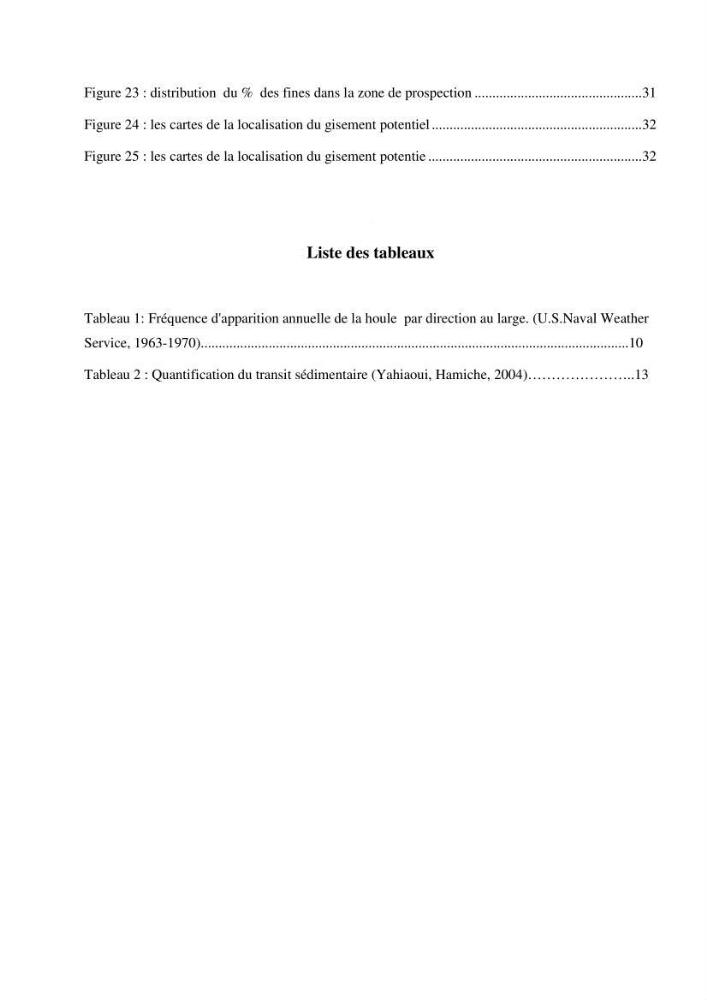 Etude de prospection d\'exploration et d\'exploitation des gisements de sable en mer