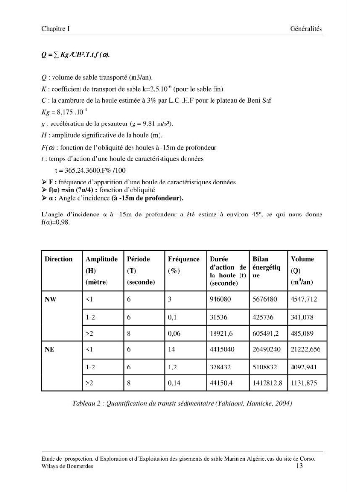 Etude de prospection d\'exploration et d\'exploitation des gisements de sable en mer