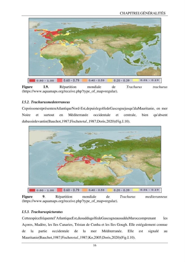 L\'étude biométrique des espèces du genre Trachurus ( Poisons, Téleostéens, Carangidae ) de la région centre du littoral Algérien