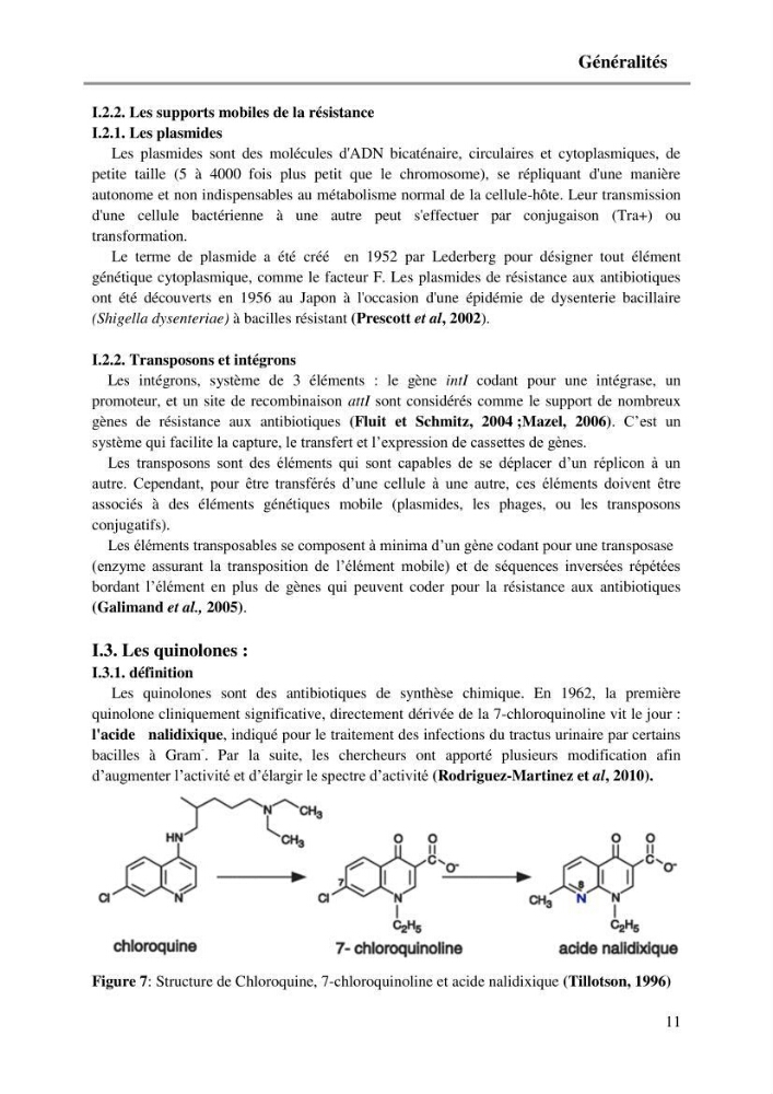 Caractérisation génétique de la résistance aux quinolones chez des coliformes isolés à partir de la moule (Mytilus galloprovincialis)