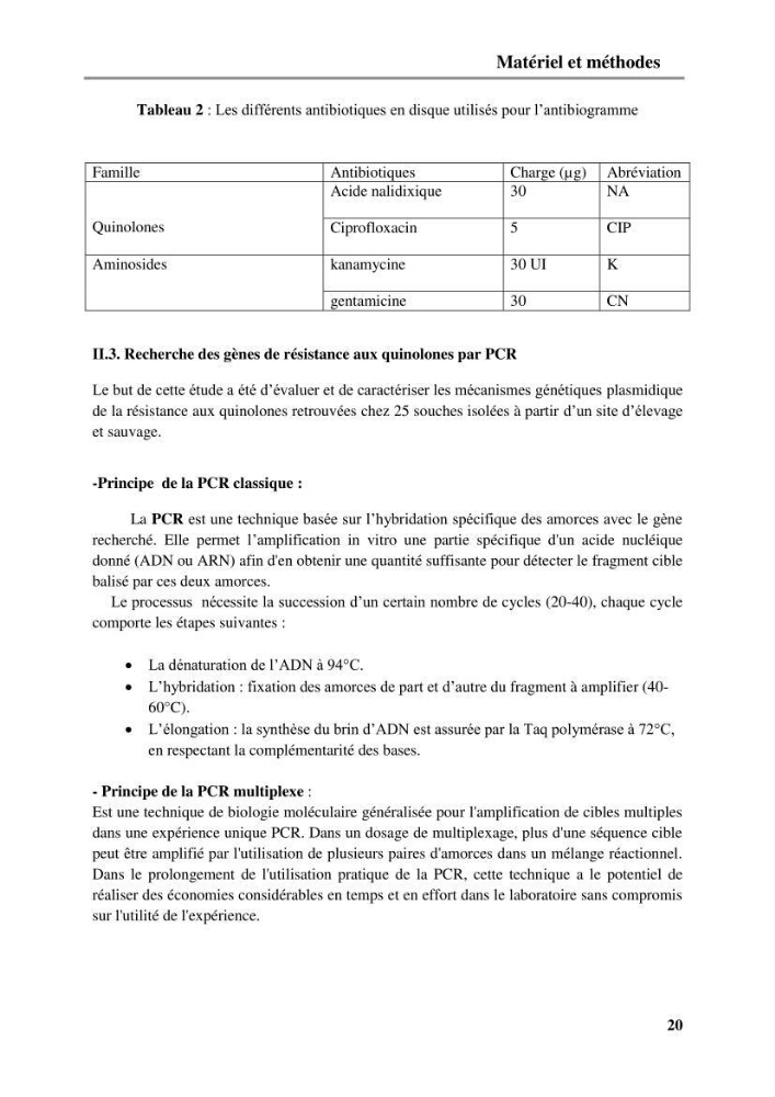 Caractérisation génétique de la résistance aux quinolones chez des coliformes isolés à partir de la moule (Mytilus galloprovincialis)