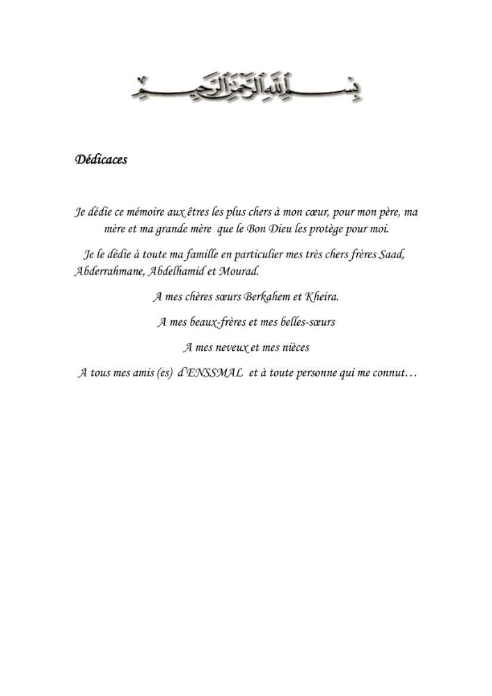 Biochimie des moules de la région Algéroise