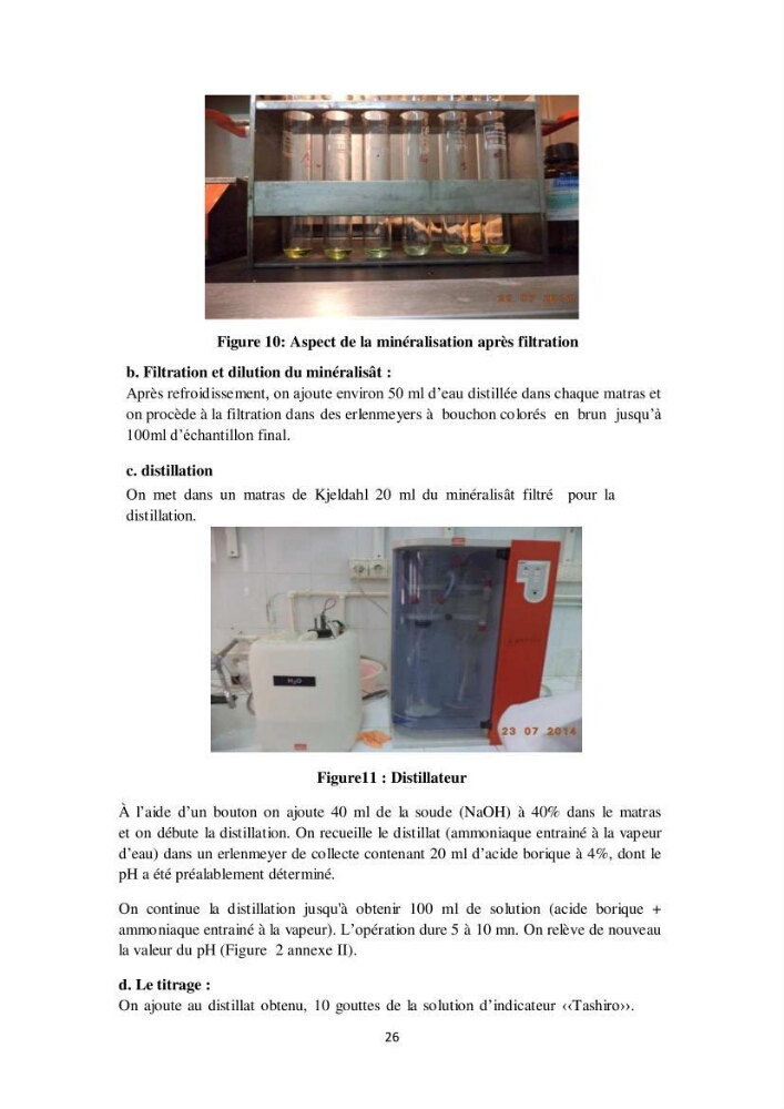 Biochimie des moules de la région Algéroise