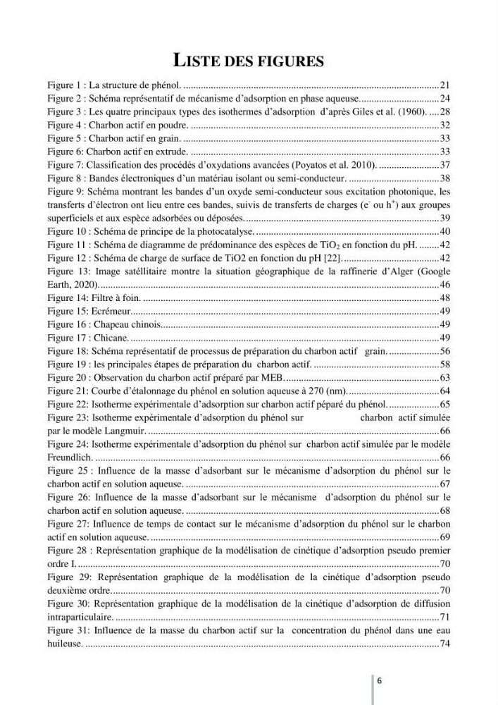 Etude de l’efficacité de la dégradation des hydrocarbures aromatiques par combinaison entre l’adsorption sur charbon actif et la photocatalyse hétérogène dans les eaux huileuses (Raffinerie d’Alger)