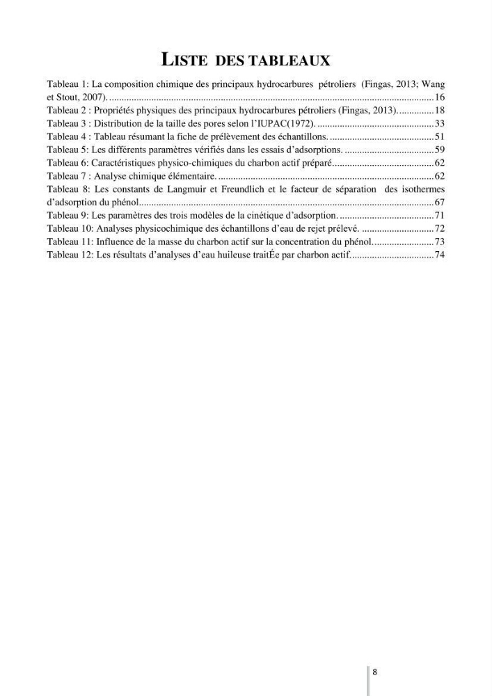 Etude de l’efficacité de la dégradation des hydrocarbures aromatiques par combinaison entre l’adsorption sur charbon actif et la photocatalyse hétérogène dans les eaux huileuses (Raffinerie d’Alger)