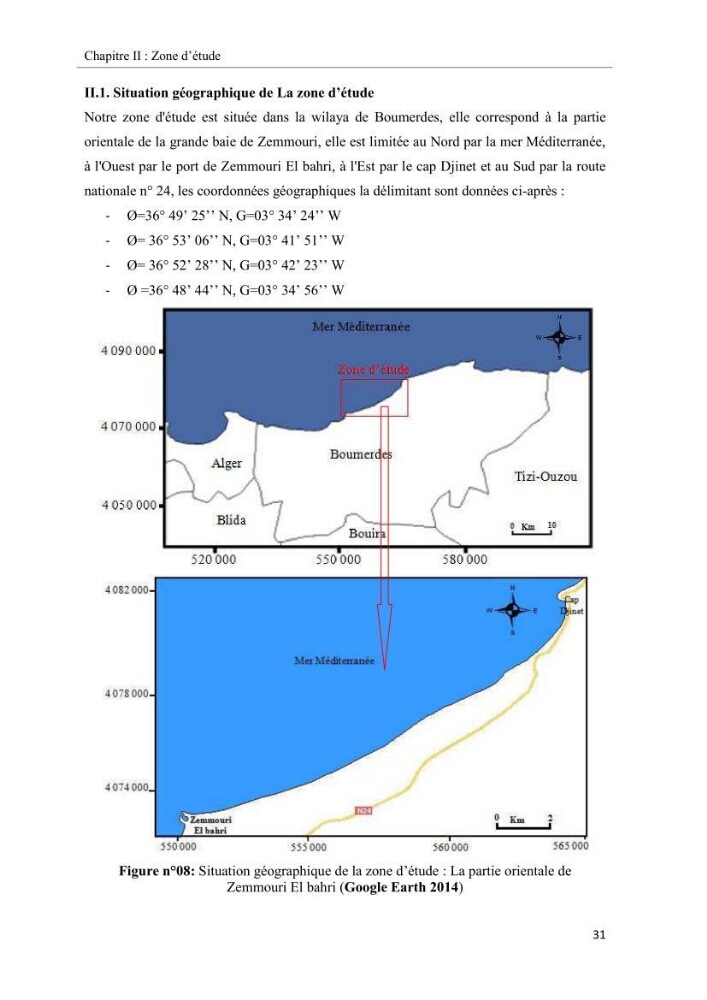 Projet de prospection du sable marin ( Zemmouri El Bahri )