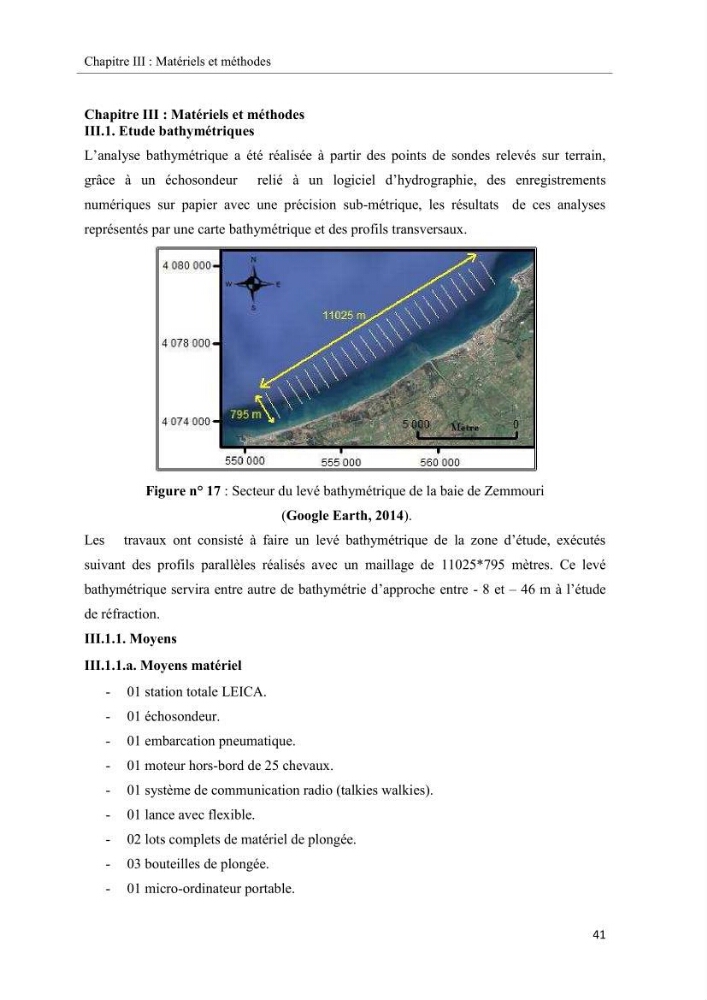 Projet de prospection du sable marin ( Zemmouri El Bahri )