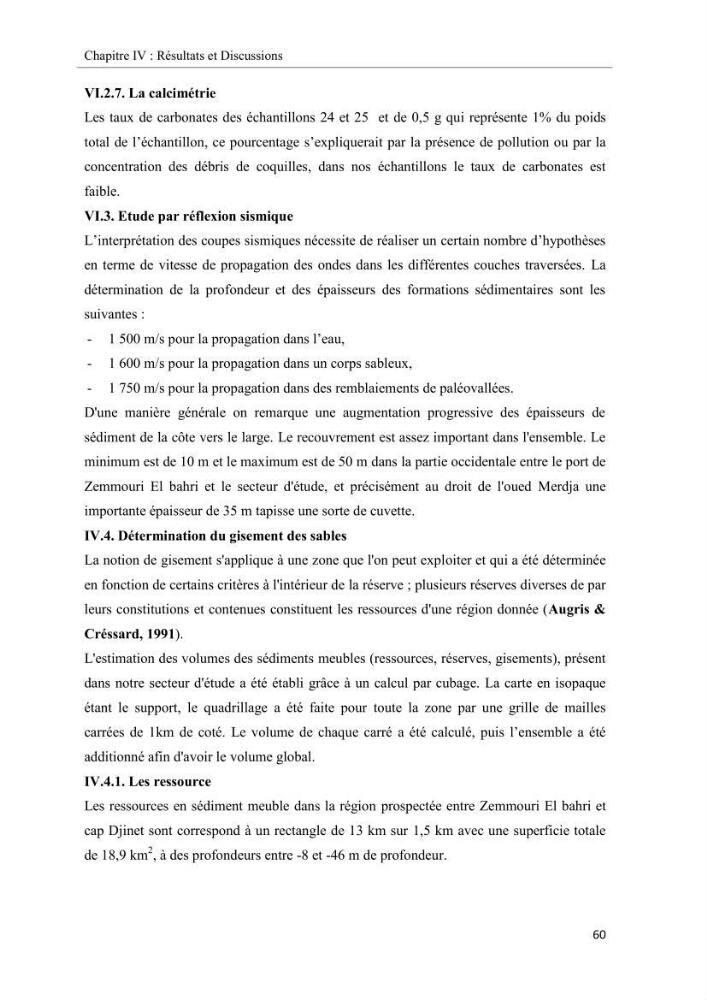 Projet de prospection du sable marin ( Zemmouri El Bahri )