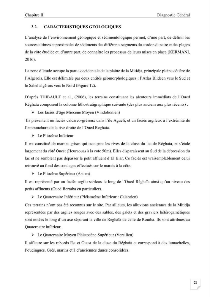 Etude de l\'évolution surfaçique et volumétrique du cordon dunaire d\'El Kadous ( commune de Heraoua)