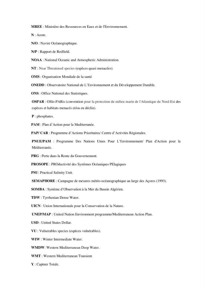 Contribution a l\'étude de l\'impact des changements des paramètres du milieu et de la préssion de la pêche sur les Bio-ressources marines Algériennes