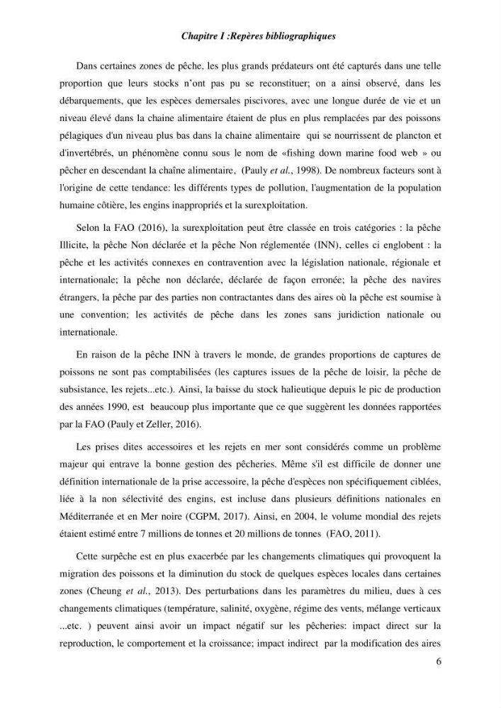 Contribution a l\'étude de l\'impact des changements des paramètres du milieu et de la préssion de la pêche sur les Bio-ressources marines Algériennes