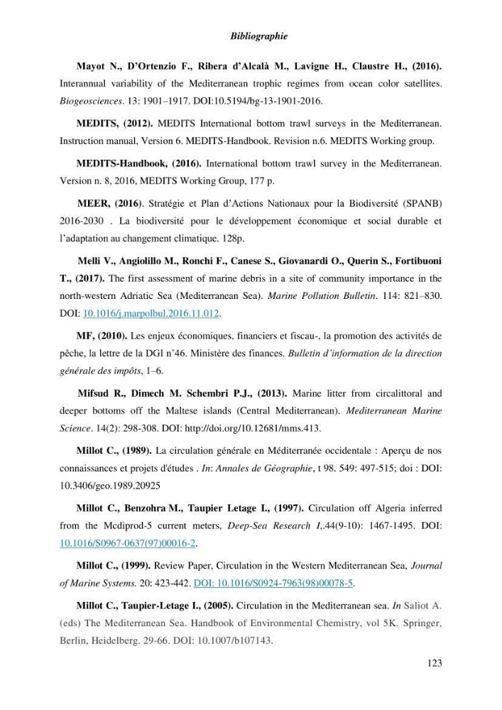 Contribution a l\'étude de l\'impact des changements des paramètres du milieu et de la préssion de la pêche sur les Bio-ressources marines Algériennes