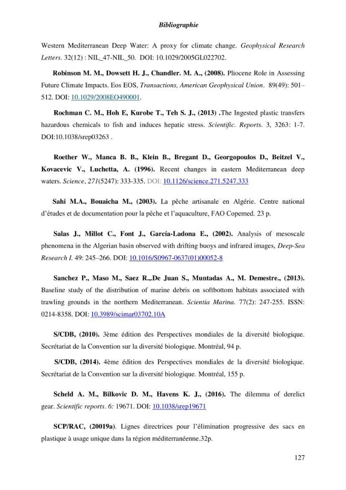 Contribution a l\'étude de l\'impact des changements des paramètres du milieu et de la préssion de la pêche sur les Bio-ressources marines Algériennes