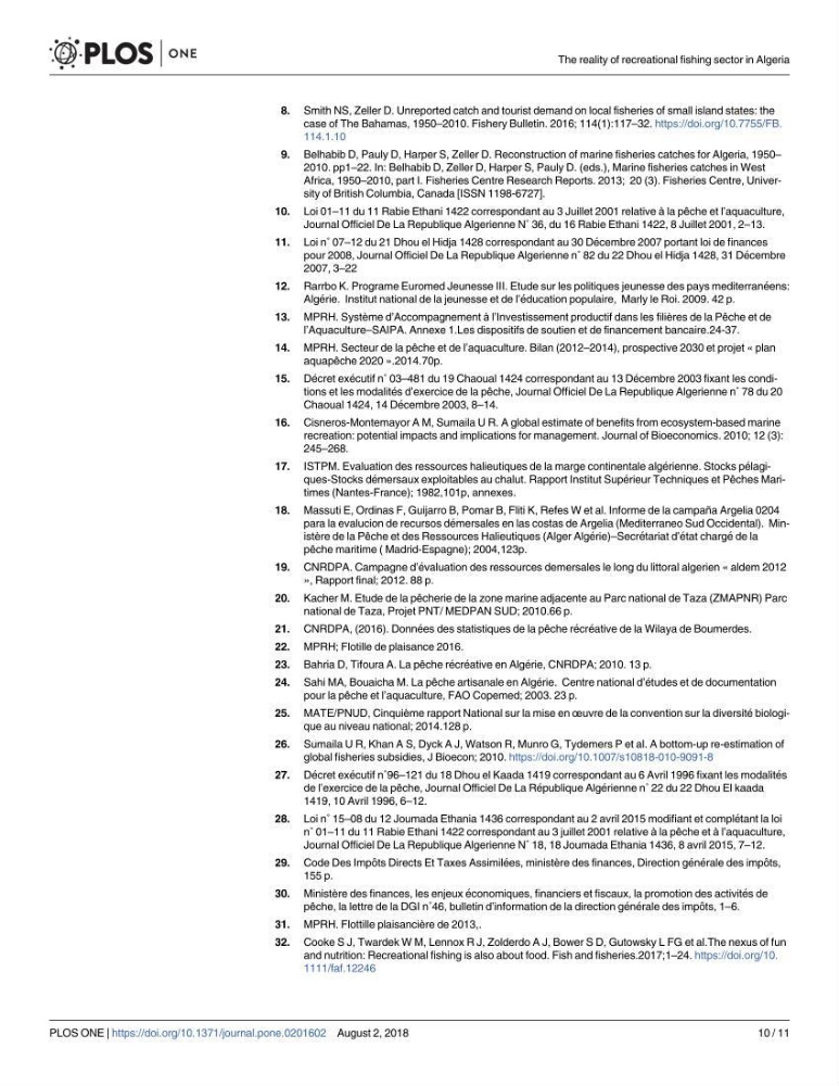 Contribution a l\'étude de l\'impact des changements des paramètres du milieu et de la préssion de la pêche sur les Bio-ressources marines Algériennes