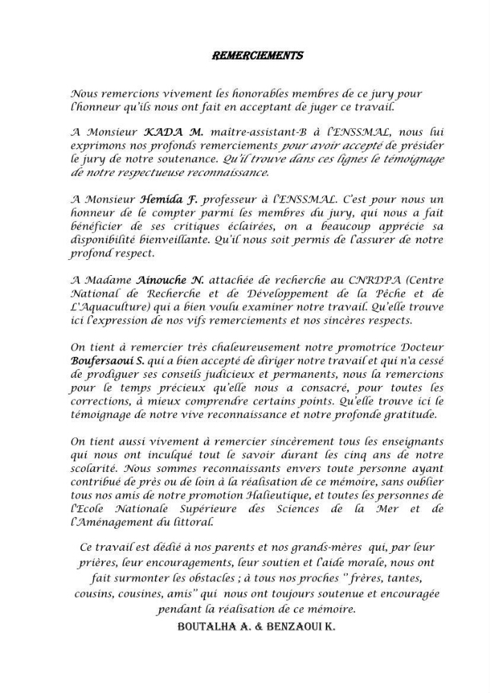 Etude systématique de la famille des soleidae des cotes algeriennes:analyses morphologique et morphométrique :