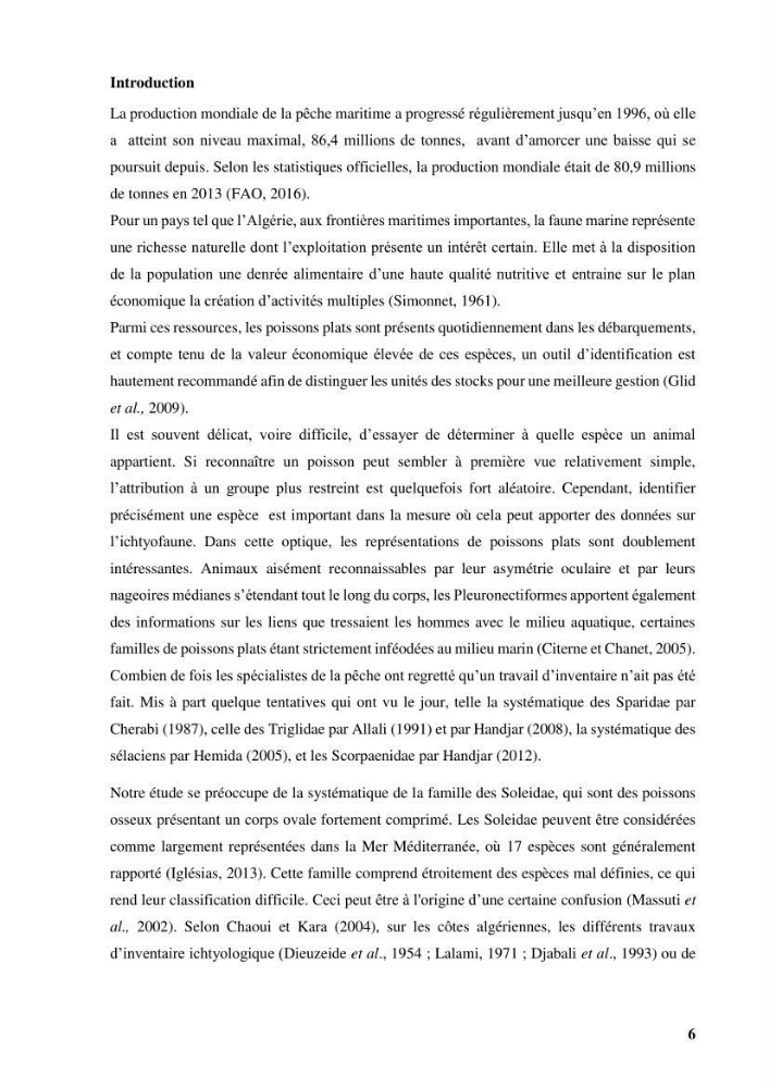 Etude systématique de la famille des soleidae des cotes algeriennes:analyses morphologique et morphométrique :