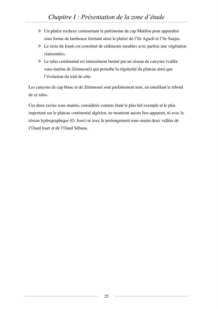 Mise en place d\'une base de donnée sédimentologique dans le domaine côtier de la grande baie de zemmouri