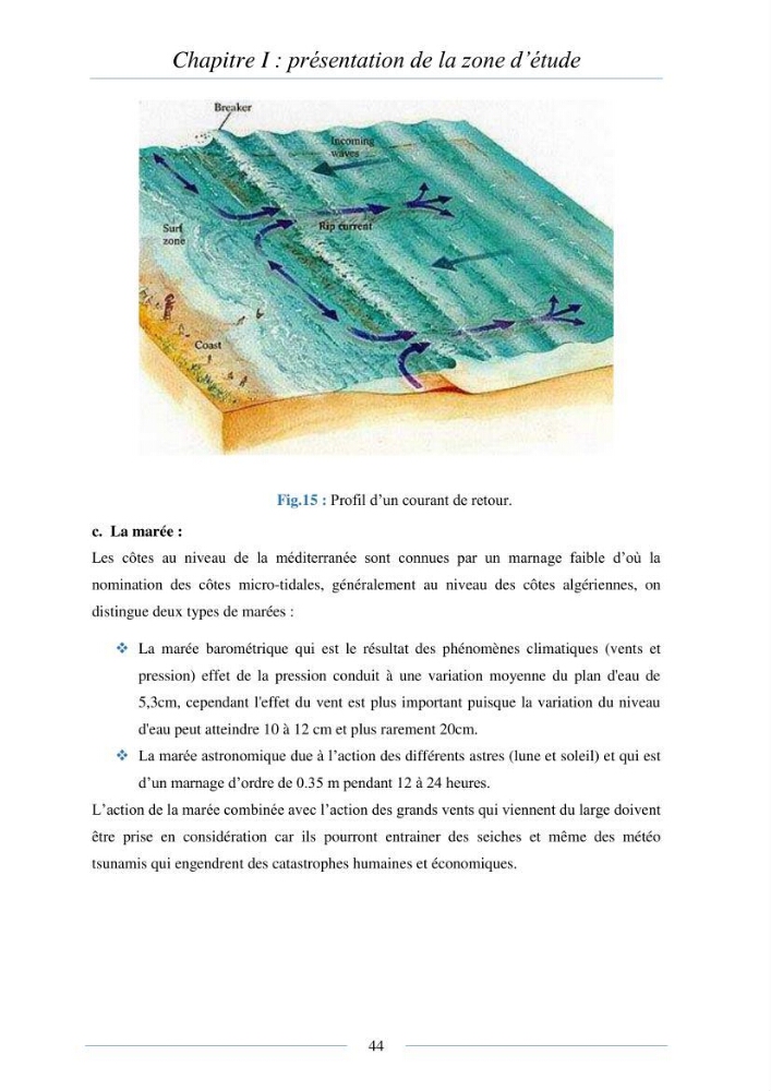 Mise en place d\'une base de donnée sédimentologique dans le domaine côtier de la grande baie de zemmouri
