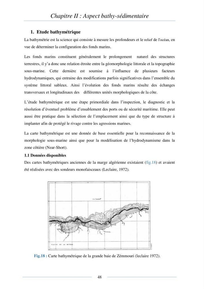 Mise en place d\'une base de donnée sédimentologique dans le domaine côtier de la grande baie de zemmouri