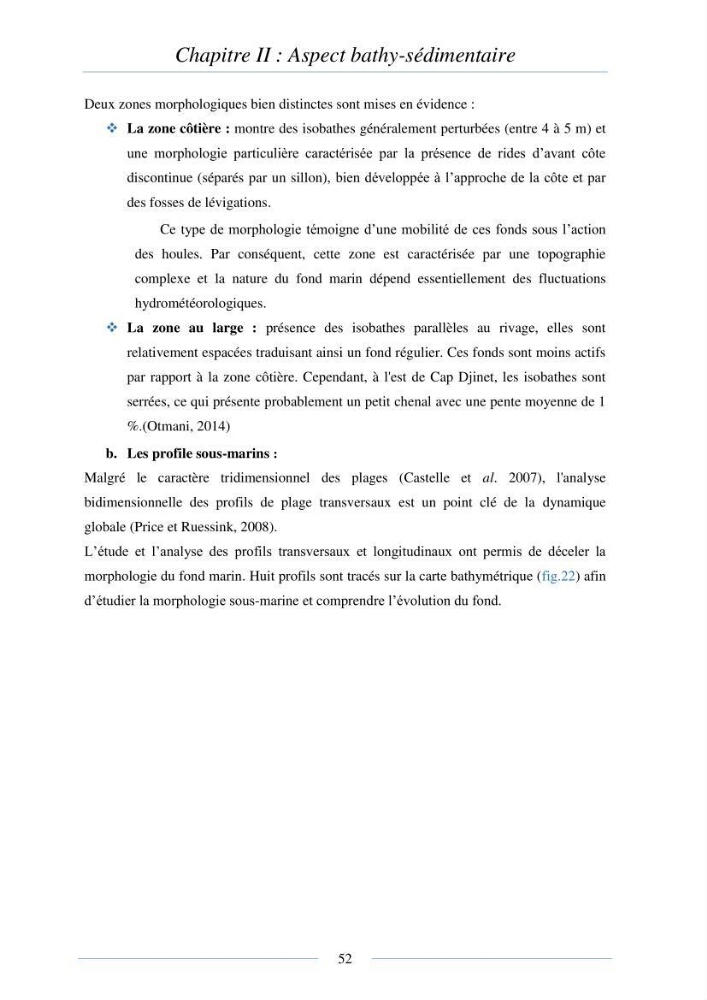 Mise en place d\'une base de donnée sédimentologique dans le domaine côtier de la grande baie de zemmouri
