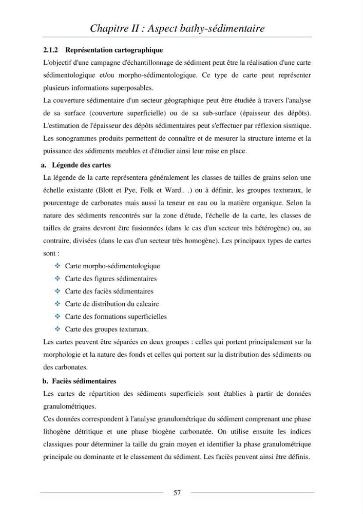 Mise en place d\'une base de donnée sédimentologique dans le domaine côtier de la grande baie de zemmouri