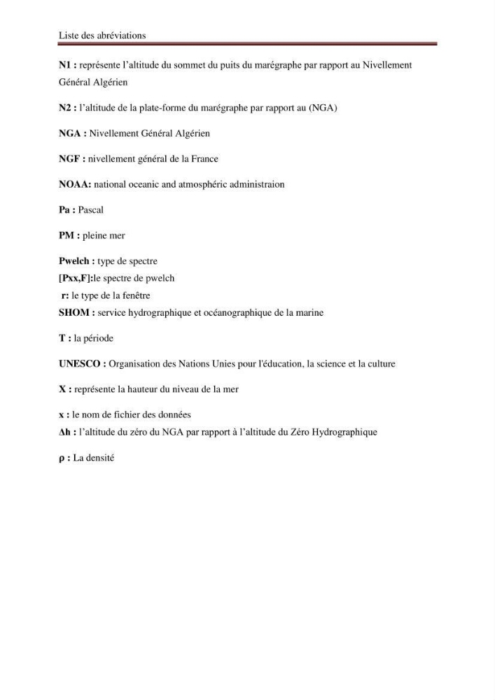 Traitement informatique d\'un signal du niveau de la mer