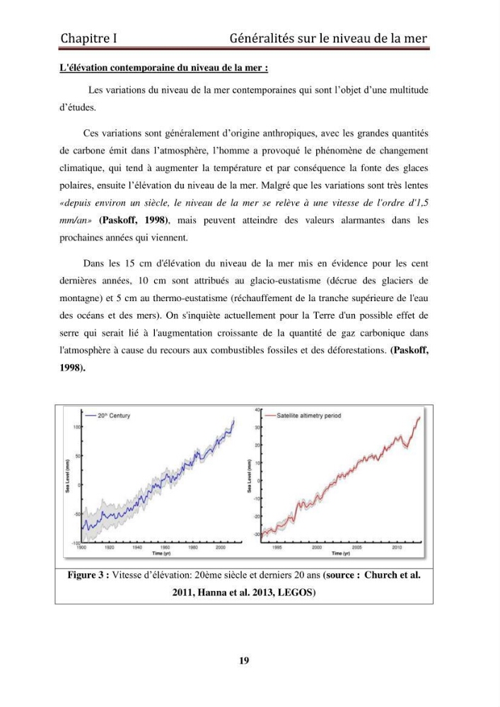 Traitement informatique d\'un signal du niveau de la mer