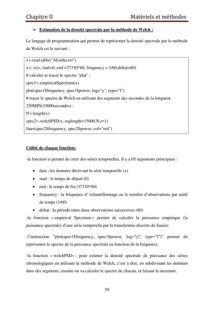Traitement informatique d\'un signal du niveau de la mer