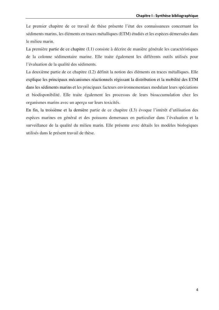 les métaux traces dans les sédiment marins et les espéces démersales de la côte algérienne: contribution à l\'évalution du risque écologique