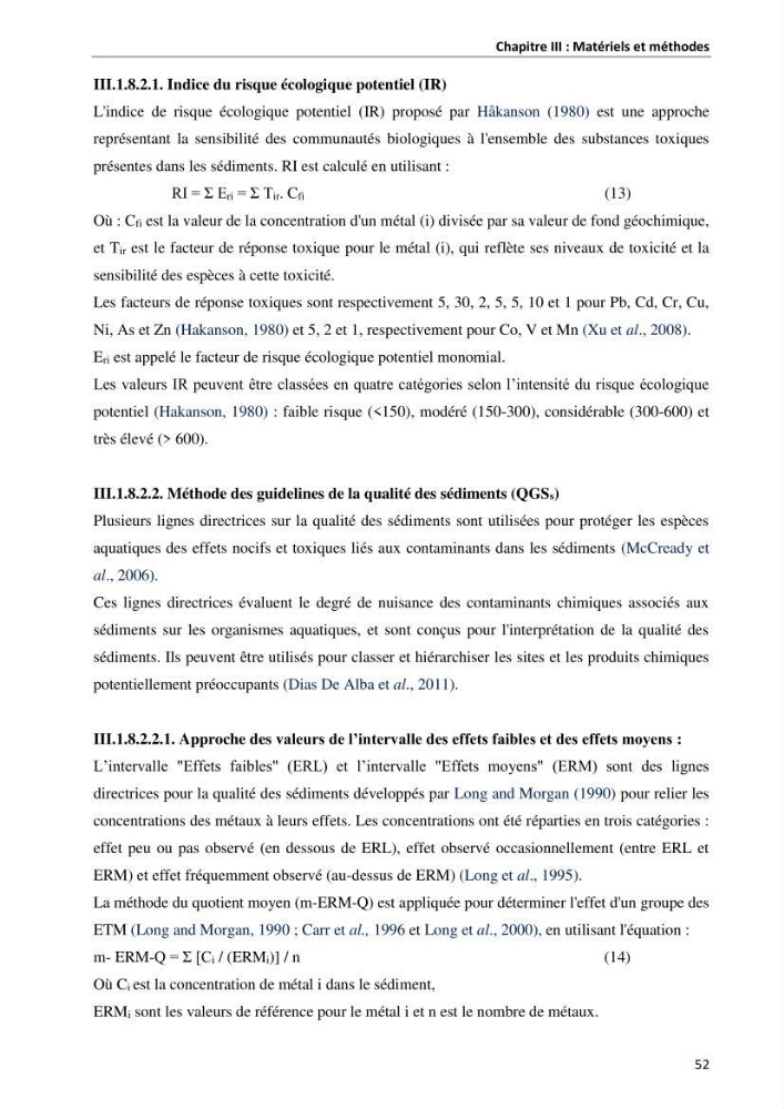 les métaux traces dans les sédiment marins et les espéces démersales de la côte algérienne: contribution à l\'évalution du risque écologique