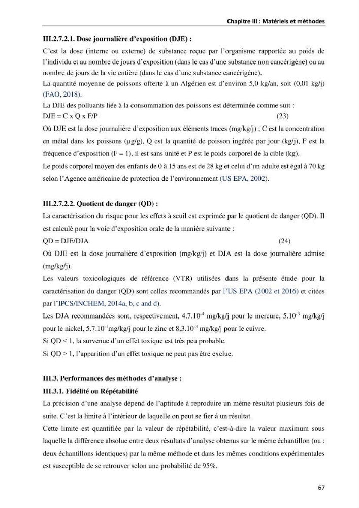 les métaux traces dans les sédiment marins et les espéces démersales de la côte algérienne: contribution à l\'évalution du risque écologique