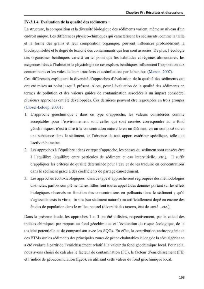 les métaux traces dans les sédiment marins et les espéces démersales de la côte algérienne: contribution à l\'évalution du risque écologique