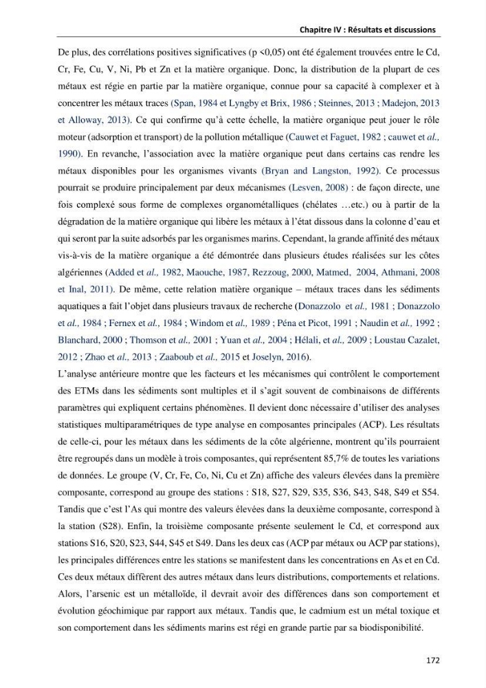 les métaux traces dans les sédiment marins et les espéces démersales de la côte algérienne: contribution à l\'évalution du risque écologique
